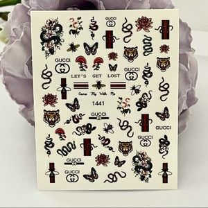 Luxury Designer Logo Fingernail Art Stickers